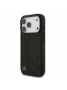 Mercedes Mercedes Leather Laurel Leaves MagSafe Заден калъф за iPhone 17 Pro Black