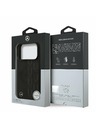 Mercedes Mercedes Leather Laurel Leaves MagSafe Заден калъф за iPhone 17 Pro Black