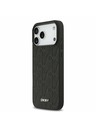 DKNY DKNY PU Leather Grid Pattern Magsafe Заден калъф за iPhone 17 Pro Max Black