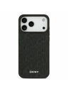 DKNY DKNY PU Leather Grid Pattern Magsafe Заден калъф за iPhone 17 Pro Max Black