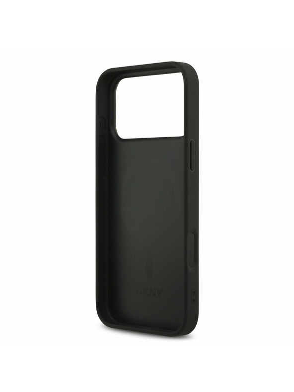 DKNY DKNY PU Leather Grid Pattern Magsafe Заден калъф за iPhone 17 Pro Max Black