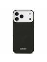 DKNY DKNY PU Leather Metal Logo Wrist Chain MagSafe Заден калъф за iPhone 17 Pro Max Black