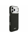 DKNY DKNY PU Leather Metal Logo Wrist Chain MagSafe Заден калъф за iPhone 17 Pro Max Black