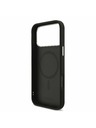 DKNY DKNY PU Leather Metal Logo Wrist Chain MagSafe Заден калъф за iPhone 17 Pro Max Black
