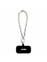 DKNY DKNY PU Leather Metal Logo Wrist Chain MagSafe Заден калъф за iPhone 17 Pro Max Black
