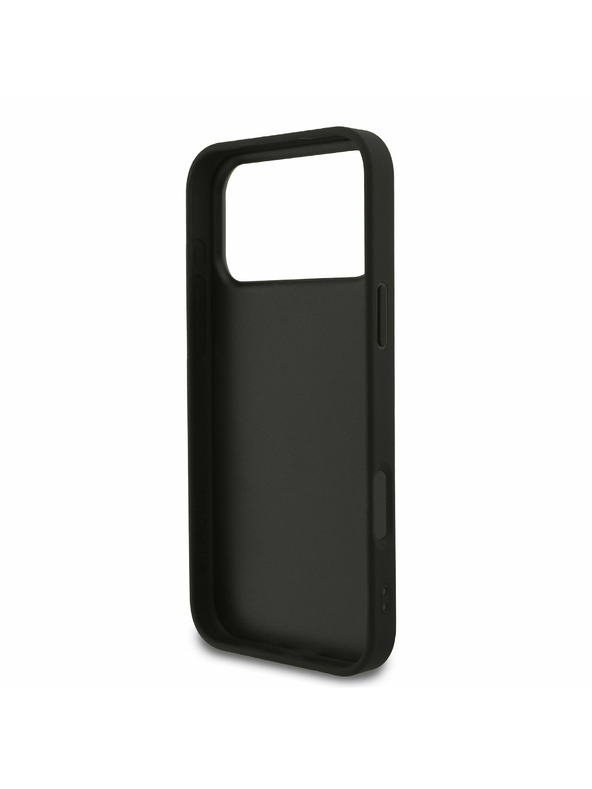 Guess Guess PU Fixed Glitter 4G Metal Logo Заден калъф за iPhone 17 Pro Max Black