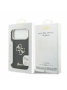 Guess Guess PU Grained 4G Logo Stand Camera Frame Задний калъф за iPhone 17 Pro Max Black