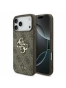 Guess Guess PU 4G Metal Logo Задний калъф за iPhone 17 Pro Max Brown