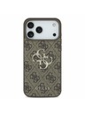 Guess Guess PU 4G Metal Logo Задний калъф за iPhone 17 Pro Max Brown