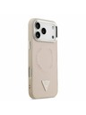 Guess Guess PU Leather Triangle Logo MagSafe Задний калъф за iPhone 17 Pro Max Pink
