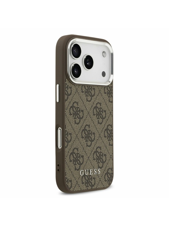 Guess Guess 4G MagSafe Задний калъф за iPhone 17 Pro Max Brown