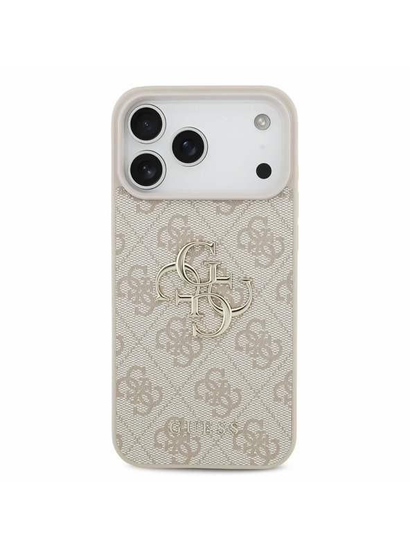 Guess Guess PU 4G Metal Logo Задний калъф за iPhone 17 Pro Max Pink