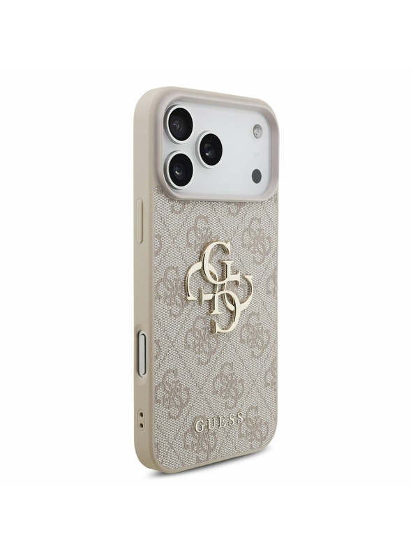 Guess Guess PU 4G Metal Logo Задний калъф за iPhone 17 Pro Max Pink