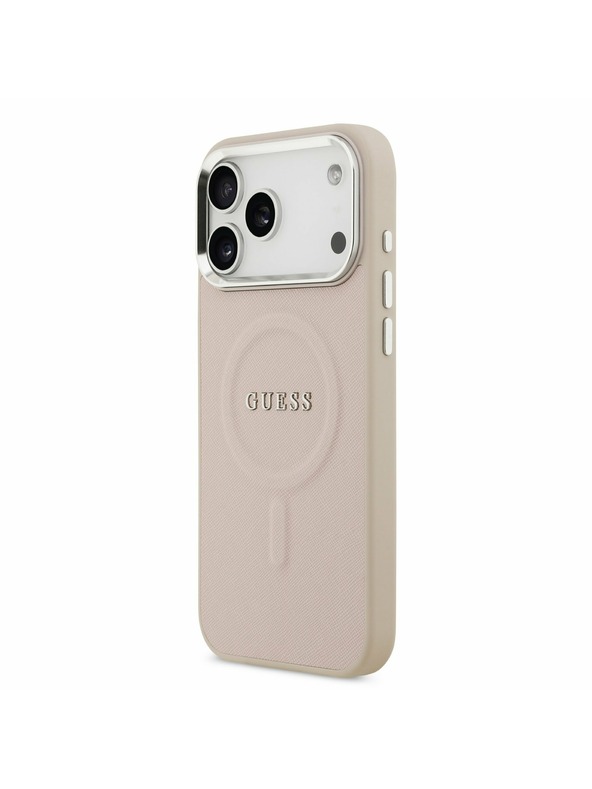 Guess Guess PU Saffiano MagSafe Задний калъф за iPhone 17 Pro Max Pink