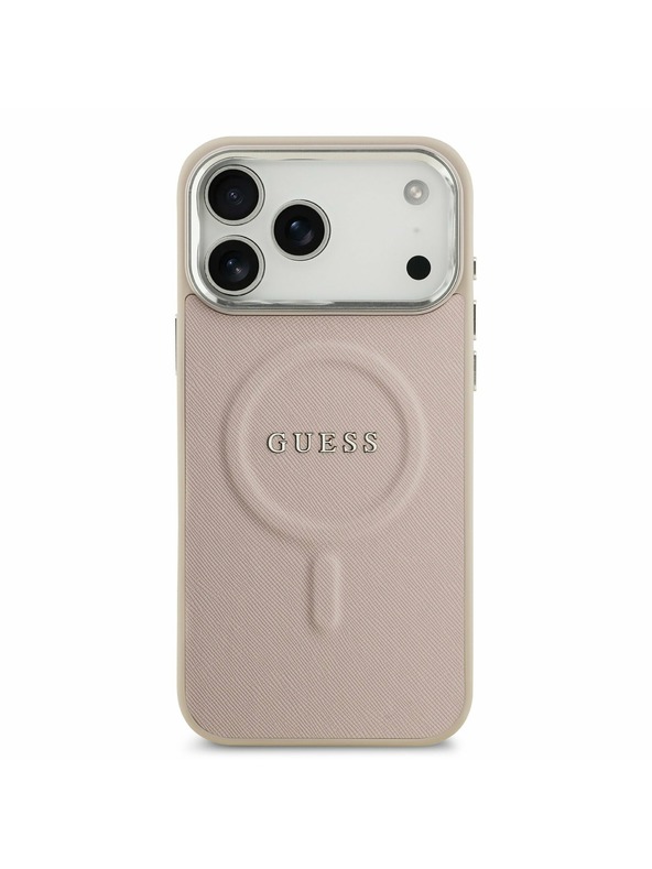 Guess Guess PU Saffiano MagSafe Задний калъф за iPhone 17 Pro Max Pink