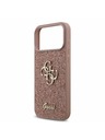 Guess Guess PU Fixed Glitter 4G Metal Logo Задний калъф за iPhone 17 Pro Max Pink