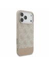 Guess Guess PU 4G Stripe Задний калъф за iPhone 17 Pro Max Pink