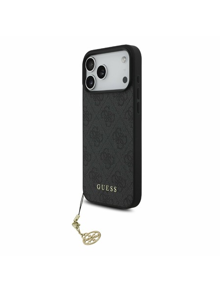 Guess Guess 4G Charm MagSafe Задний калъф за iPhone 17 Pro Max Tone on Tone Grey