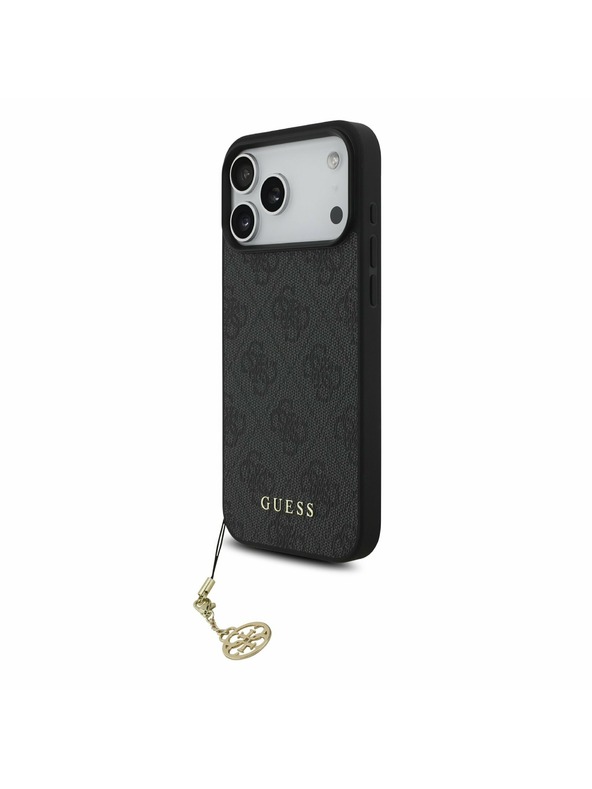 Guess Guess 4G Charm MagSafe Задний калъф за iPhone 17 Pro Max Tone on Tone Grey