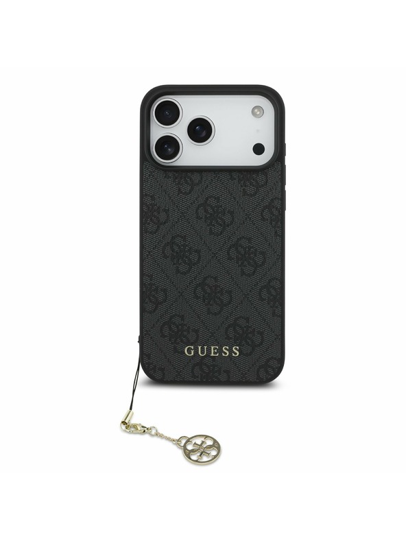 Guess Guess 4G Charm MagSafe Задний калъф за iPhone 17 Pro Max Tone on Tone Grey