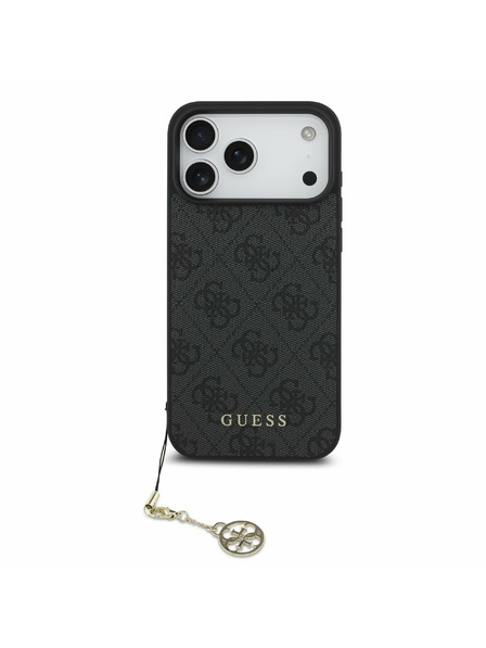 Guess Guess 4G Charm MagSafe Задний калъф за iPhone 17 Pro Max Tone on Tone Grey
