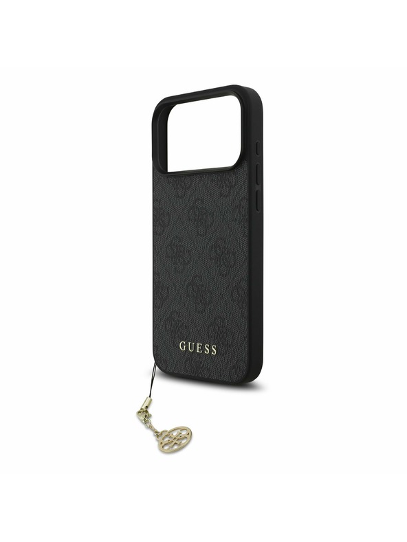 Guess Guess 4G Charm MagSafe Задний калъф за iPhone 17 Pro Max Tone on Tone Grey