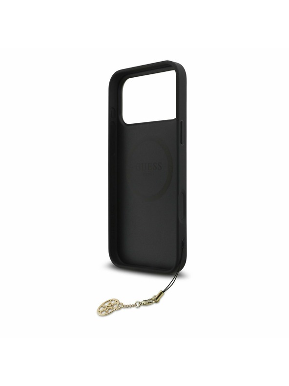 Guess Guess 4G Charm MagSafe Задний калъф за iPhone 17 Pro Max Tone on Tone Grey