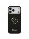 Guess Guess PU Fixed Glitter 4G Metal Frame Задний калъф за iPhone 17 Pro Max Black