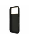 Guess Guess PU Fixed Glitter 4G Metal Frame Задний калъф за iPhone 17 Pro Max Black
