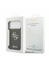 Guess Guess PU Fixed Glitter 4G Metal Frame Задний калъф за iPhone 17 Pro Max Black