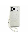Guess Guess IML Flowers Allover Strap MagSafe Задний калъф за iPhone 17 Pro Max White