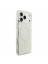 Guess Guess IML Flowers Allover Strap MagSafe Задний калъф за iPhone 17 Pro Max White
