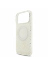 Guess Guess IML Flowers Allover Strap MagSafe Задний калъф за iPhone 17 Pro Max White