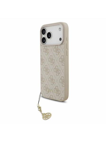 Guess Guess 4G Charm MagSafe Задний калъф за iPhone 17 Pro Max Tone on Tone Pink