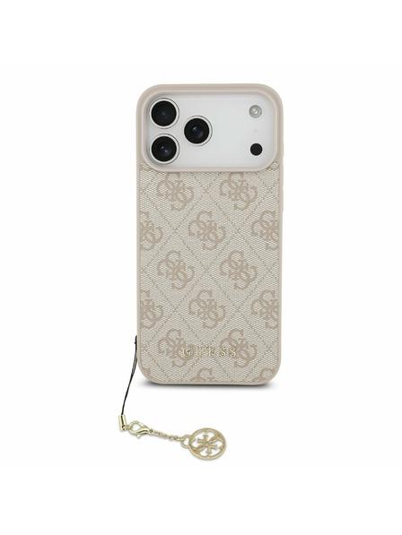 Guess Guess 4G Charm MagSafe Задний калъф за iPhone 17 Pro Max Tone on Tone Pink