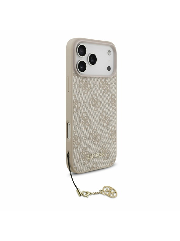 Guess Guess 4G Charm MagSafe Задний калъф за iPhone 17 Pro Max Tone on Tone Pink