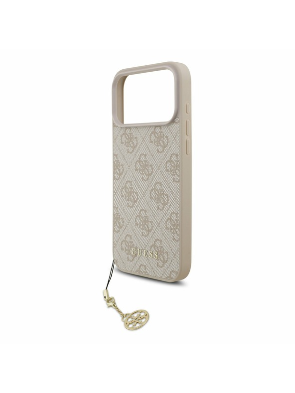 Guess Guess 4G Charm MagSafe Задний калъф за iPhone 17 Pro Max Tone on Tone Pink