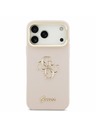 Guess Guess PU Grained 4G Logo Stand Camera Frame Задний калъф за iPhone 17 Pro Max Pink
