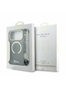 Guess Guess IML Glitter Script Strap MagSafe Задний калъф за iPhone 17 Pro Max Black
