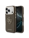 Guess Guess PU Resin Logo Задний калъф за iPhone 17 Pro Max Brown