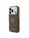Guess Guess PU Resin Logo Задний калъф за iPhone 17 Pro Max Brown
