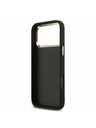 Guess Guess PU Leather 4G Metal Logo Gold Frame Задний Чехол за iPhone 17 Pro Max Black