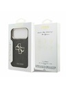 Guess Guess PU Leather 4G Metal Logo Gold Frame Задний Чехол за iPhone 17 Pro Max Black