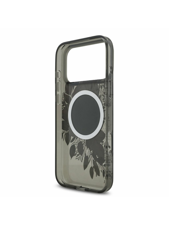 Guess Guess IML Flowers Strap MagSafe Задний Чехол за iPhone 17 Pro Max Black