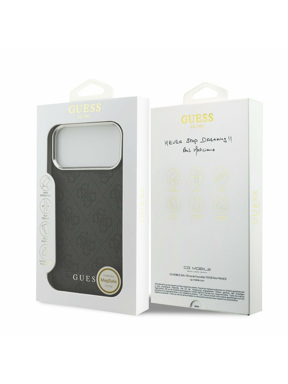 Guess Guess 4G MagSafe Задний Чехол за iPhone 17 Pro Max Black
