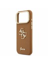 Guess Guess PU Grained 4G Logo Stand Camera Frame Задний Чехол за iPhone 17 Pro Max Brown