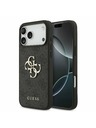 Guess Guess PU 4G Metal Logo Задний Чехол за iPhone 17 Pro Max Grey