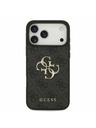 Guess Guess PU 4G Metal Logo Задний Чехол за iPhone 17 Pro Max Grey