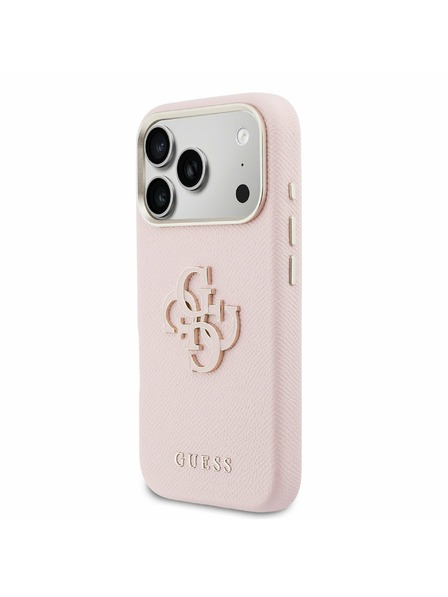 Guess Guess PU Resin Logo Задний Чехол за iPhone 17 Pro Max Pink