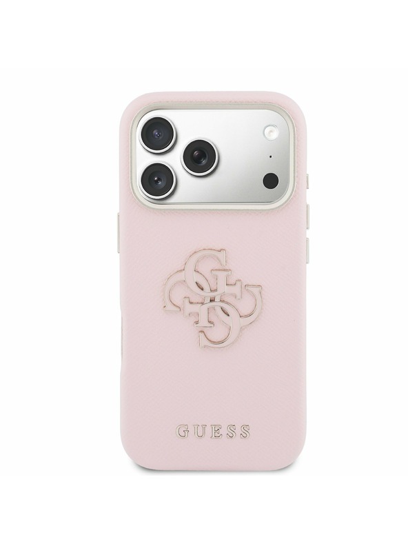 Guess Guess PU Resin Logo Задний Чехол за iPhone 17 Pro Max Pink